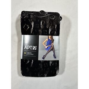 Apt. 9 Fishnet Design Tights Womens Size Medium Black Novelty